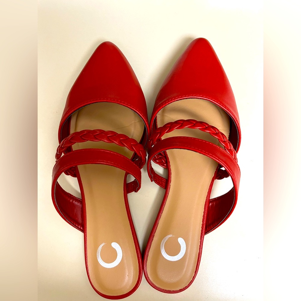 Colorful and unique mules / flats